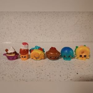 Shopkins Food Lot 6 Dennis Ball Taco Terrie Billy Bagel Kylie Cone B Nana Split